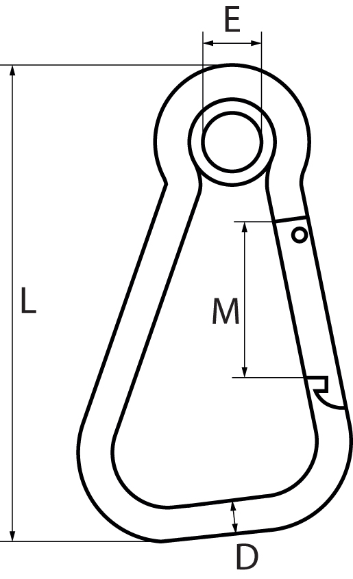 Asymmetric Carbine Hook with Eyelet 