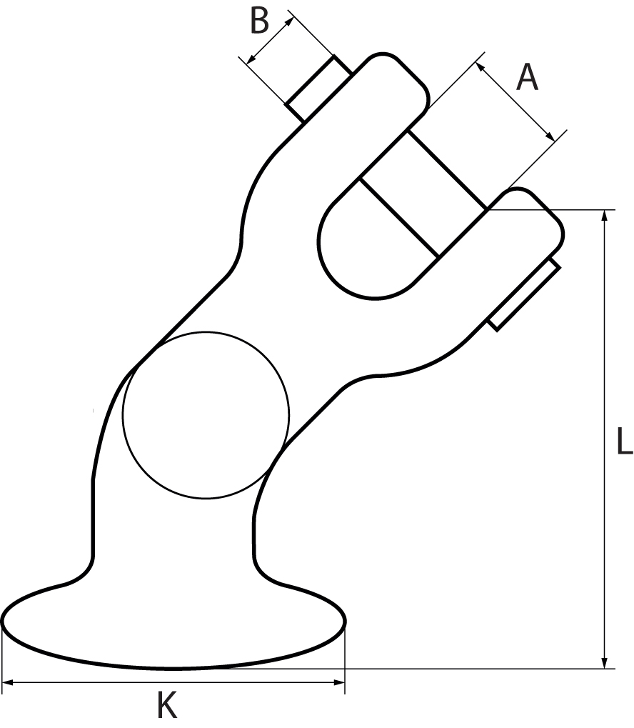 Clevis Elephants Feet Yellow Painted