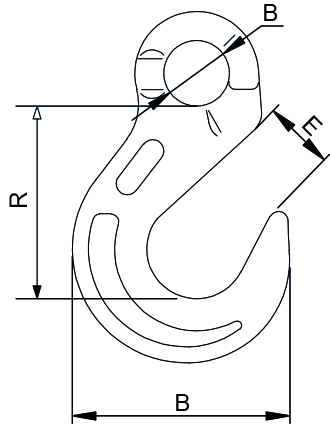 Stainless Steel Eye Type Grab Hook 