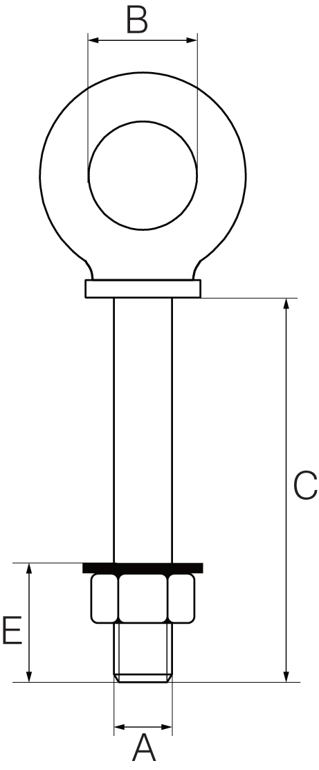 Galvanised Eyebolts with Nut & Washer 