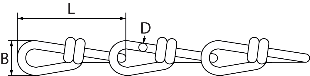 Knotted Chain Zinc Plated