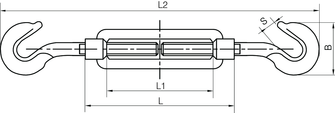 Open Body Turnbuckles Hook & Hook 