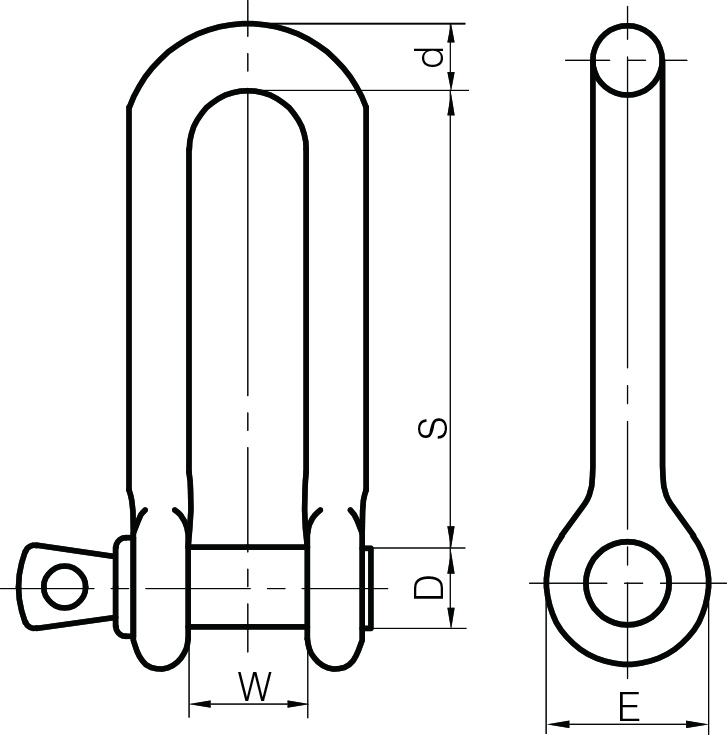 Piling Shackles Self Colour Tested and Certified 