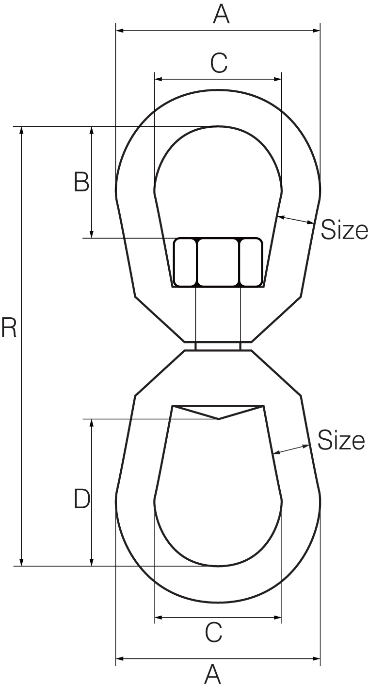 Regular Swivels Galvanised