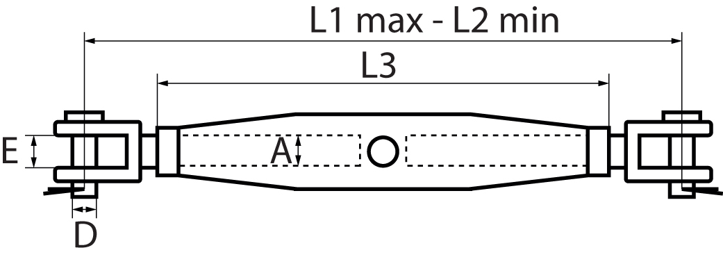 Rigging Screw with Jaw & Jaw each end