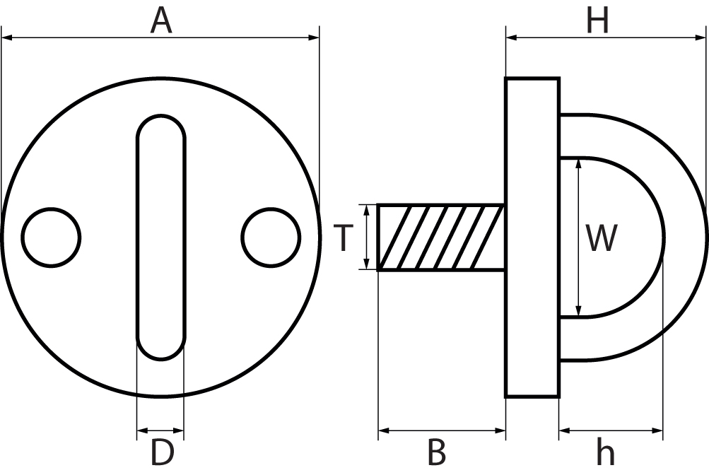 Round Eye Plates with Screwed Thread 