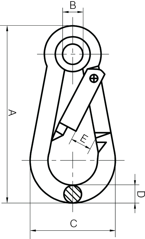 Stainless Steel Carbine Hooks With Eyelet