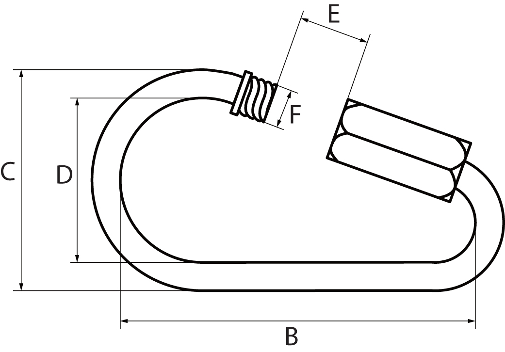 Pear Type Quick Links Zinc Plated 