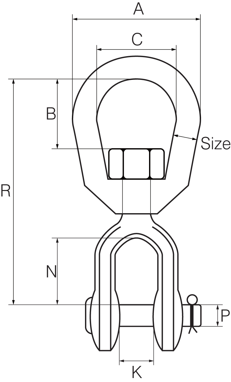 Swivels Eye & Jaw Galvanised