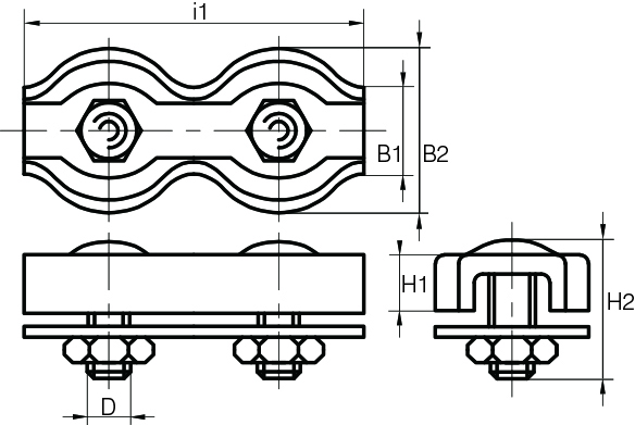 Stainless Steel Duplex Wire Rope Grips