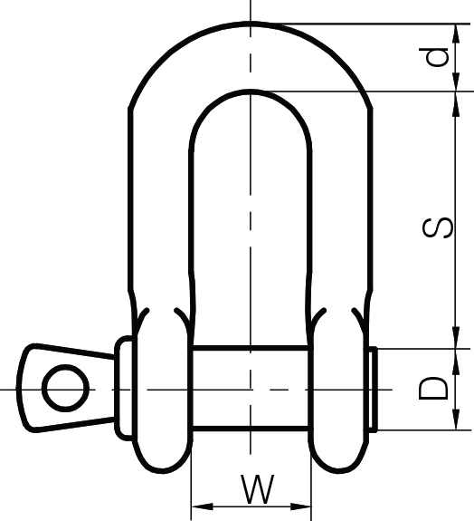 Drop Forged Safety Dee Shackles US Federal Specification RR-C-271D IV