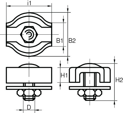 Stainless Steel Simplex Wire Rope Grips